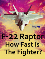 It's not the fastest fighter jet in the Air Force's arsenal -- that title goes to the F-15E Strike Eagle -- but it's up there. Just how fast it goes depends on its altitude, because a lower altitude comes with a higher level of drag while a higher one means less drag. At sea level, it can get up to 921 mph or Mach 1.21. At higher altitudes, however, it exceeds Mach 2 or 1,534 mph. 